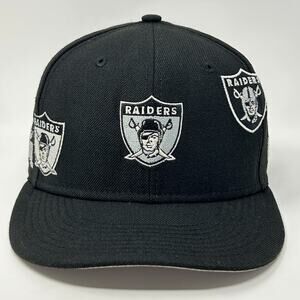 Las Vegas Raiders Hat Baseball Cap New Era x Just Don NFL Black Fitted 7 1/8